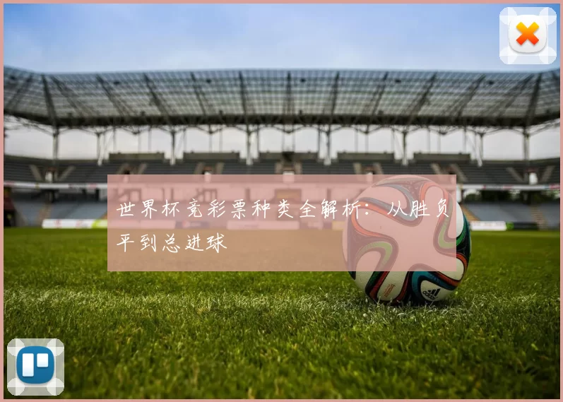 世界杯竞彩票种类全解析：从胜负平到总进球
